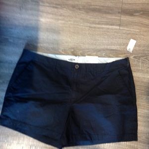 Old Navy Black Cotton Shorts size 16 new w/tags
